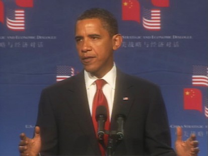 Video of President Obama discussing U.S. China relations, climate change, nuclear arms and human rights.
