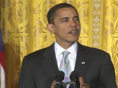 Video of President Barack Obama pushing his stimulus plan.