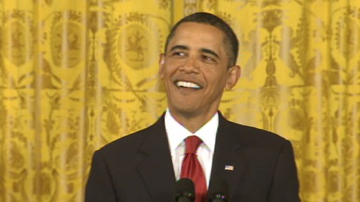 Video of President Obama joking about his Nobel Peace Prize win.