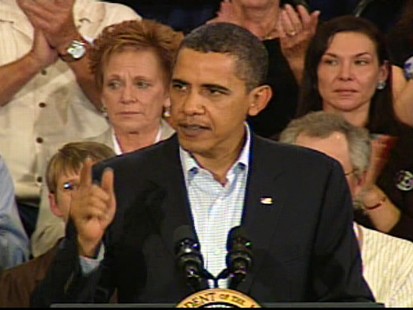 Video of President Obama holding a town hall event to discuss health care reform.