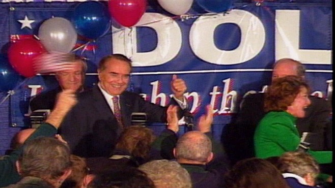 Video of Bob Dole on the presidential trail in 1996.