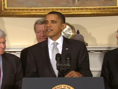 Video of President Barack Obama saying he is cautiously optimistic on health care.