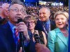 senator hillary clinton on the floor of the convention in denver, colorado