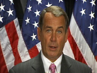 Video of Republican Rep. John Boehner or Rep. Charlie Rangel.