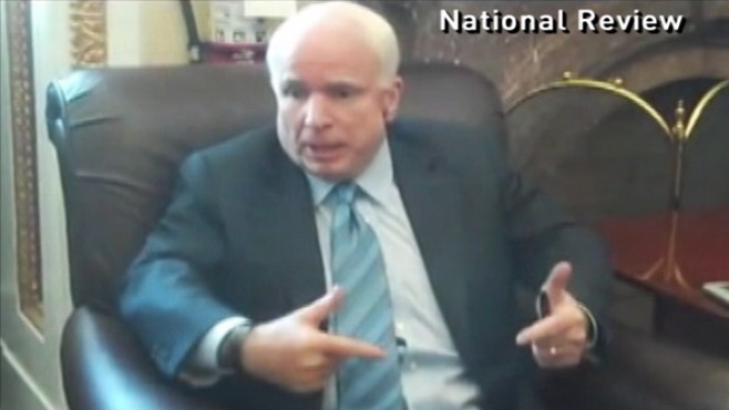 Video: Sen. McCain gets heated over Don't Ask Don't Tell.