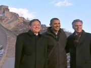 Obama Visits Great Wall of China