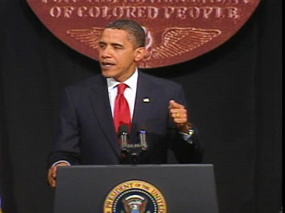 ABC News video of Obama at the NAACP.