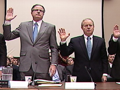 Video of Exxon CEO testifying on Captiol Hill.