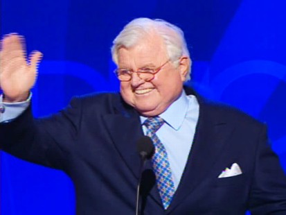 photo of ted kennedy speaking to the democratic national convention in denver, colorado