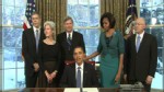 Video of President Barack Obama signing memorandum on childhood obesity.