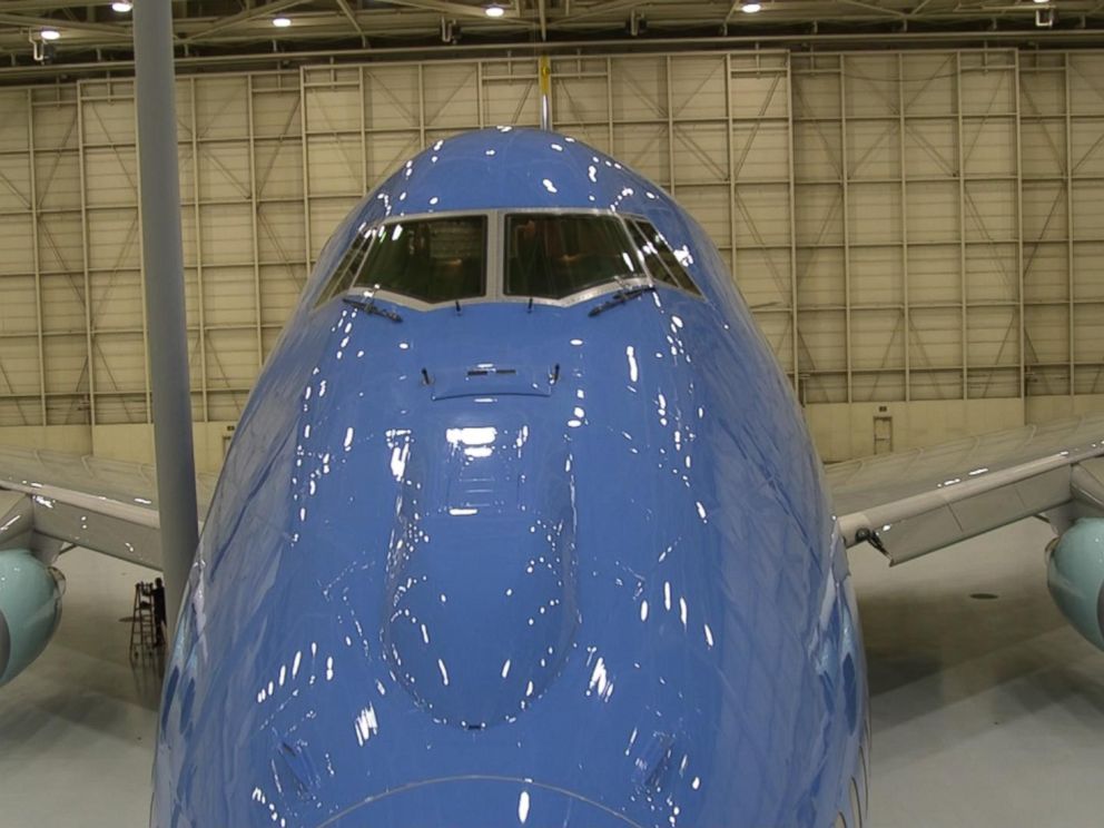 PHOTO: View of the in-flight refueling compartment on the nose of Air Force One.