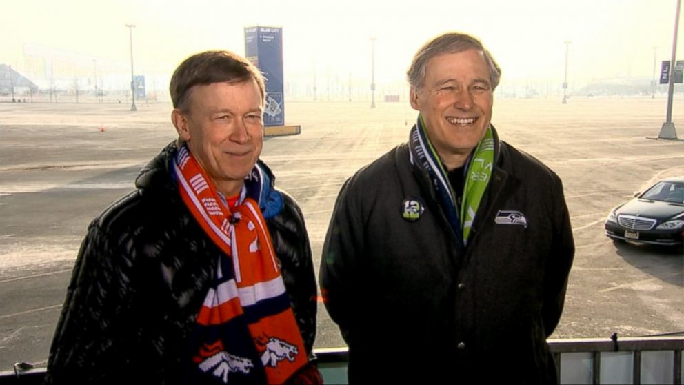 PHOTO: Governor Jay Inslee (D) Washington and Governor John Hickenlooper (D) Colorado on This Week