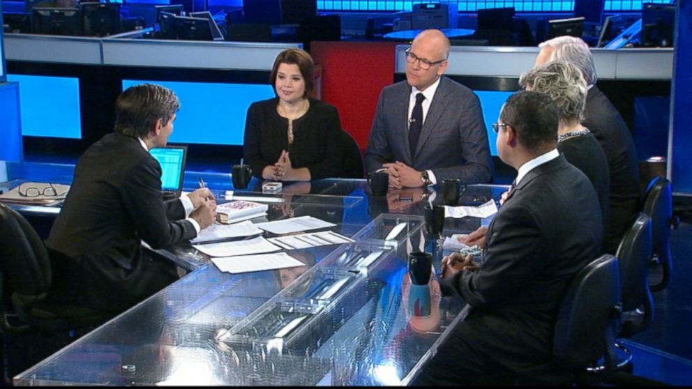 PHOTO: ABC News Cokie Roberts, Representative Keith Ellison (D) Minnesota, The Wall Street Journal Editorial Page Editor Paul Gigot, New York Magazine National Affairs Editor John Heilemann, and Republican Strategist Ana Navarro on This Week