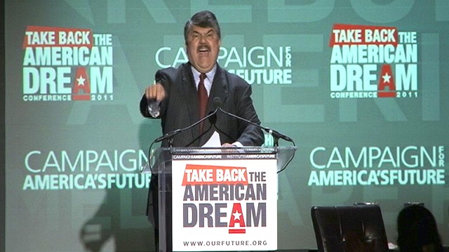 WATCH: Richard Trumka rallies labor to Obama.