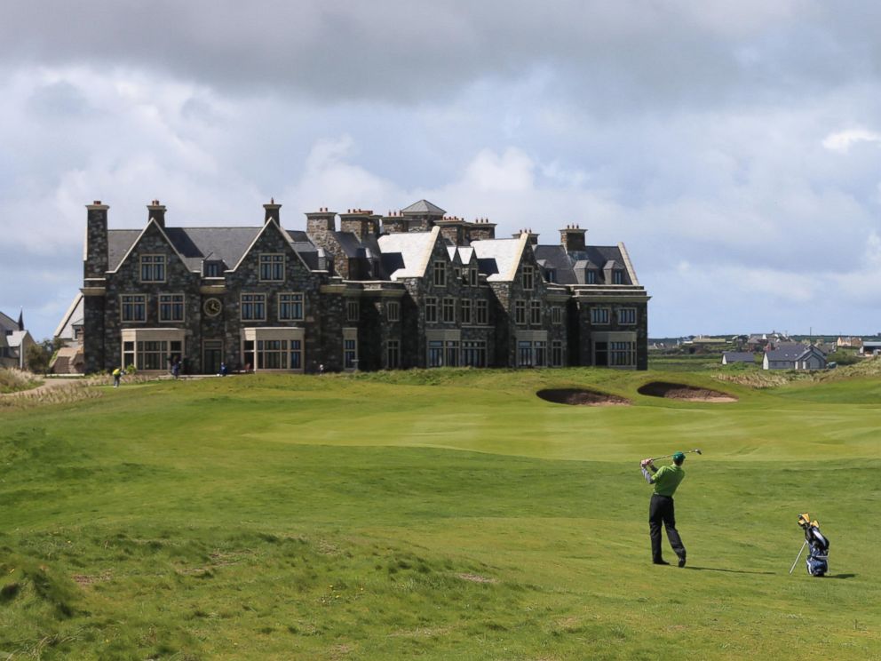 PHOTO: A golfer is seen on the Doonbeg Golf Links Course and Hotel in County Clare, Ireland, May 12, 2014.