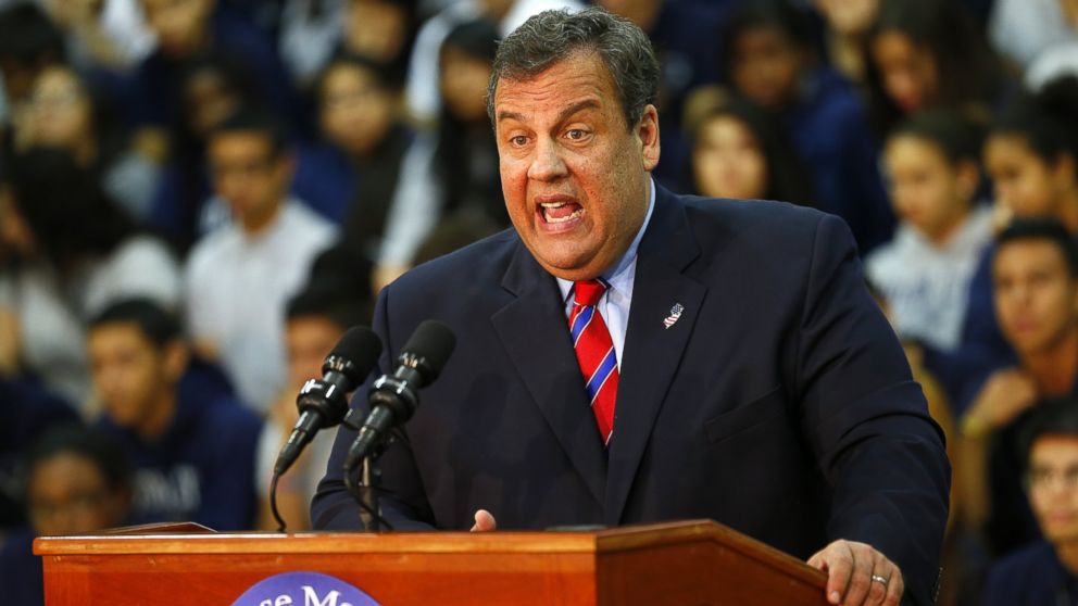 PHOTO: New Jersey Gov. Chris Christie visits Jose Marti Freshman Academy in Union City, N.J. Wednesday, Nov. 6, 2013, the day after defeating Democratic challenger Barbara Buono to win his second term as governor.
