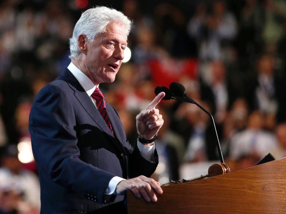 PHOTO: Former President Bill Clinton addresses the Democratic National Convention in Charlotte, N.C., on Sept. 5, 2012. 