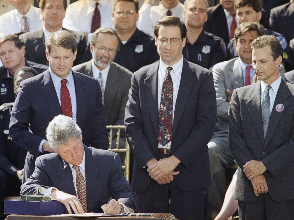Image result for bill clinton signing budget bill 1994
