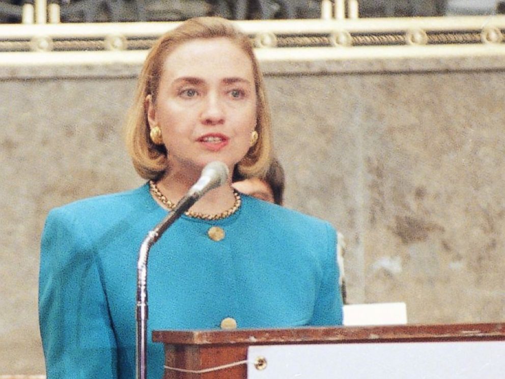 PHOTO: First lady Hillary Rodham Clinton during an event on Capitol Hill in Washington, Sept. 20, 1994.