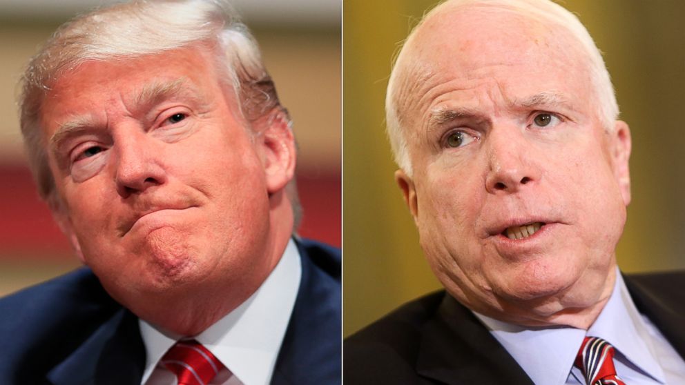 Image result for Donald Trump john McCain