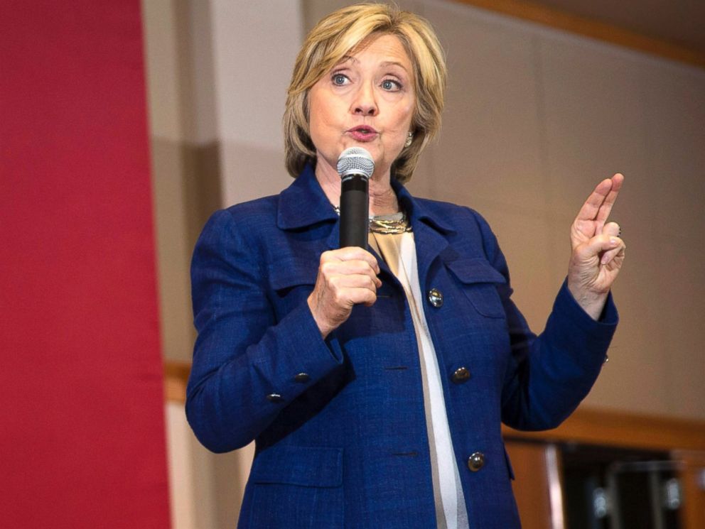 PHOTO: Democratic presidential candidate Hillary Rodham Clinton speaks during an organizing event at the University of Northern Iowa, Sept. 14, 2015, in Cedar Falls, Iowa.