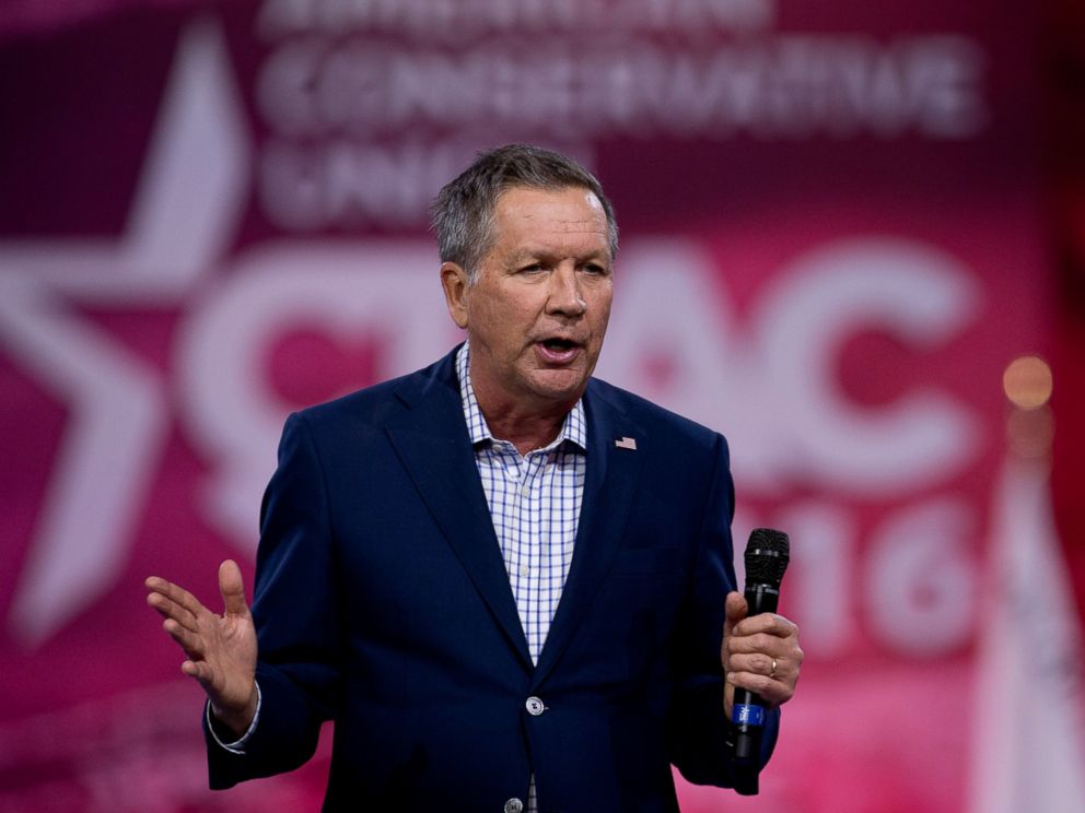 PHOTO: Republican presidential candidate, Ohio Gov. John Kasich speaks during the Conservative Political Action Conference (CPAC), March 4, 2016, in National Harbor, Md.