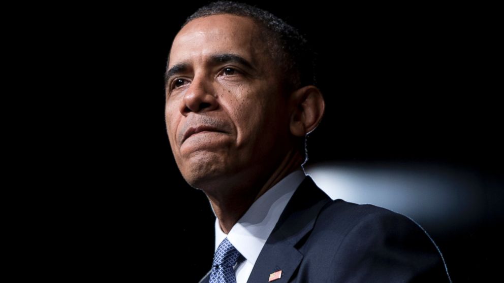 PHOTO: President Barack Obama pauses while speaking at the LBJ Presidential Library, April 10, 2014, in Austin, Texas.