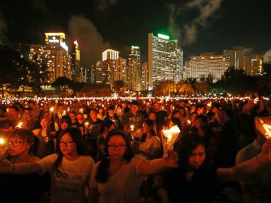 Crowds Gather to Mark Anniversary of Tiananmen Massacre