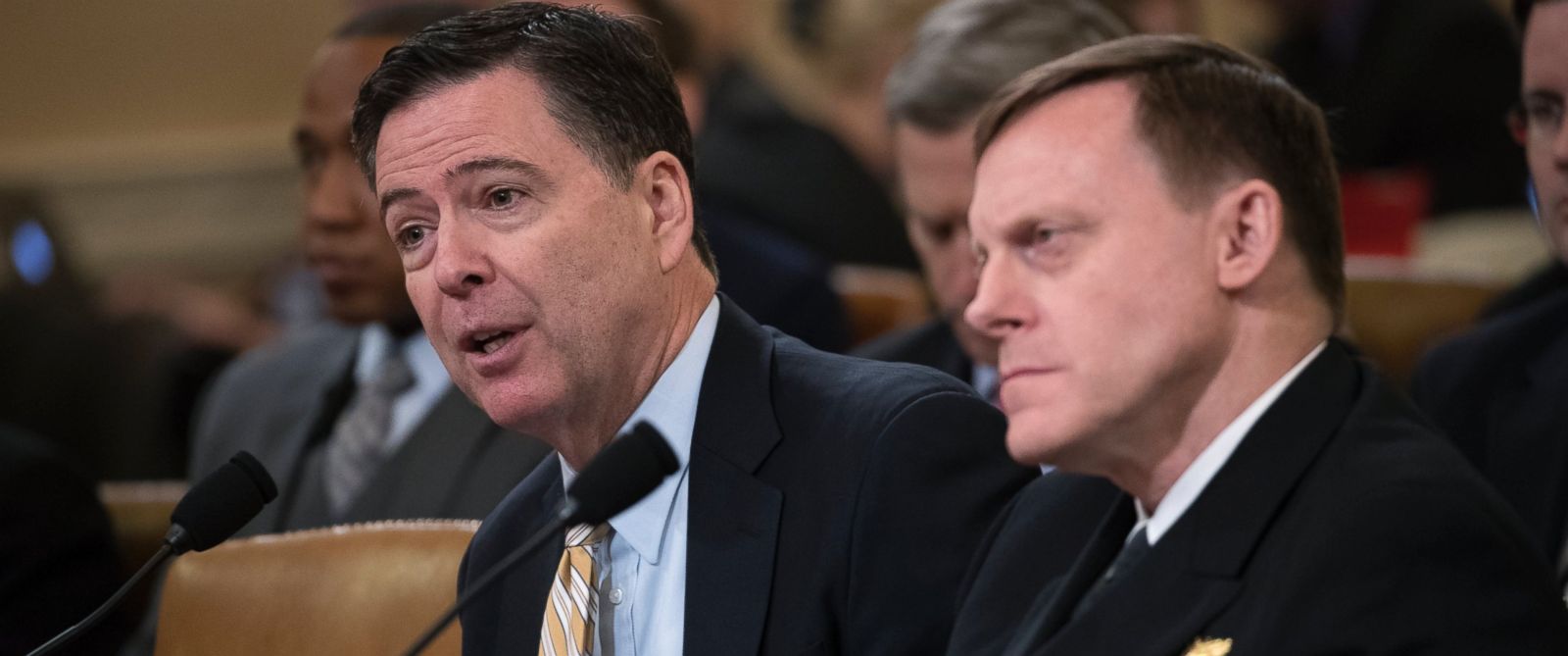 Image result for Rogers and Comey testifying