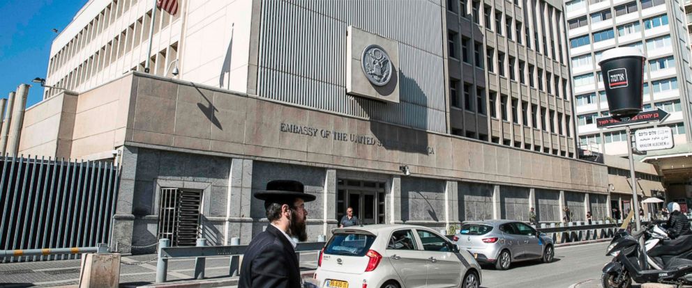 PHOTO: The exterior of the U.S. Embassy in the Israeli coastal city of Tel Aviv, Jan. 20, 2017.