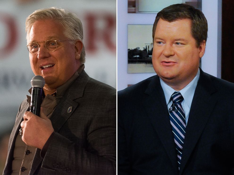 PHOTO: Glenn Beck endorses Sen. Ted Cruz during a rally in Reno, Nevada, Feb. 22, 2016. | Erick Erickson, founder of Resurgent, appears on Meet the Press, Feb. 28, 2016.