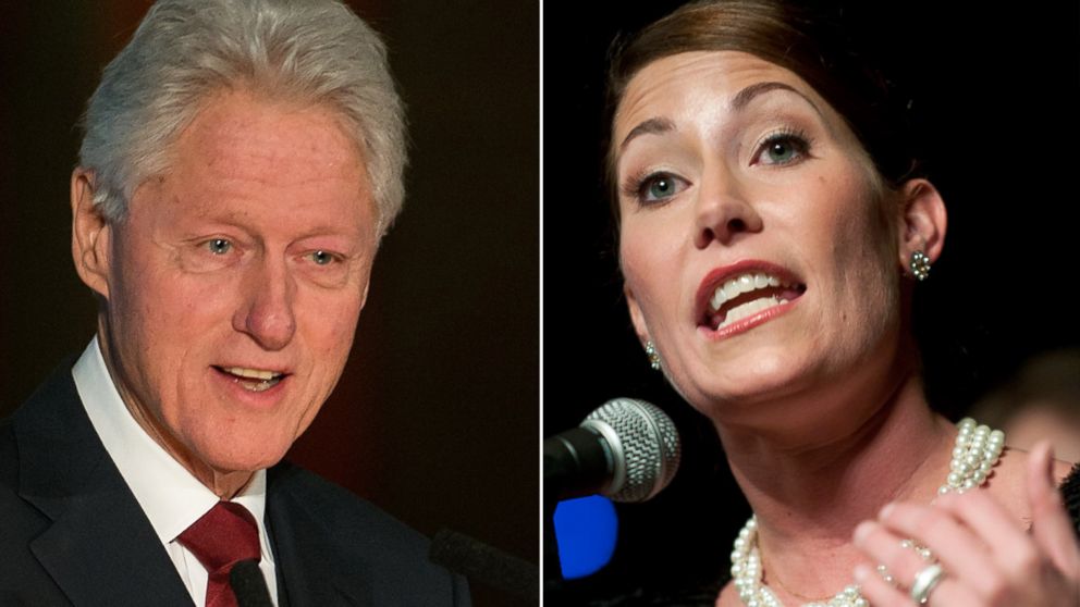 PHOTO: From left, Bill Clinton in New York, Feb. 13, 2014 and Alison Lundergan-Grimes in Frankfort, Ky., Nov. 8, 2011.