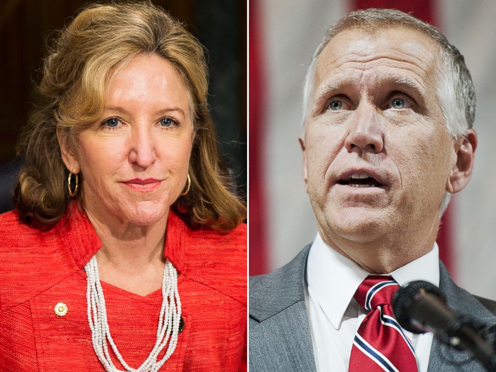 PHOTO: Kay Hagan and Thom Tillis