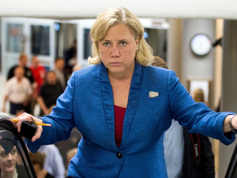 PHOTO: Sen. Mary Landrieu, D-La., walks to the Senate floor for a vote, May 13, 2014.