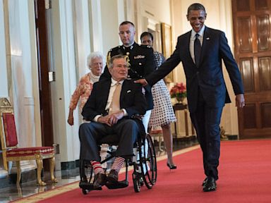 Obama Honors Bush's Legacy Of Service