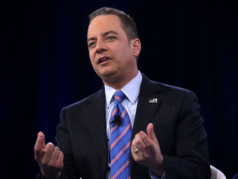 PHOTO: Chairman of the Republican National Committee Reince Priebus participates in a discussion during CPAC 2016 in National Harbor, Md., March 4, 2016.