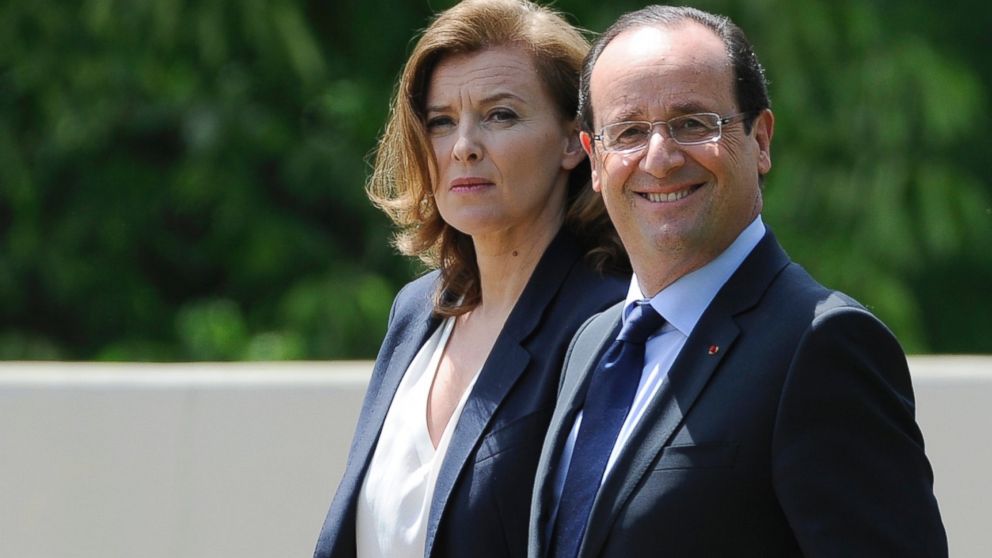 PHOTO: French President Francois Hollande and French First Lady Valerie Trierweiler