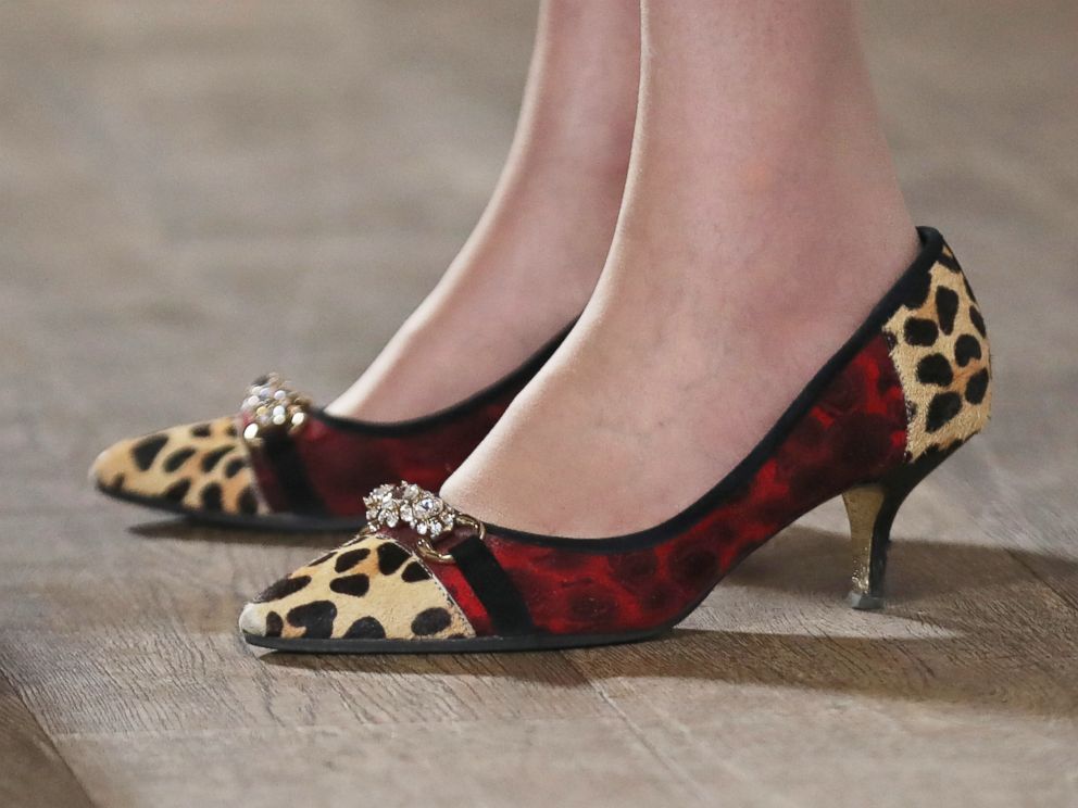 PHOTO: Theresa Mays shoes are seen, July 11, 2016, in Birmingham, England.