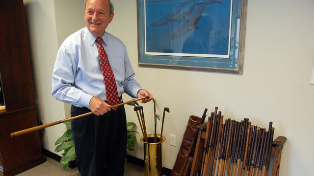 PHOTO: Dan Danner likes golf, office parties, and lawsuits that challenge the constitutionality of President Obama?s health care law.