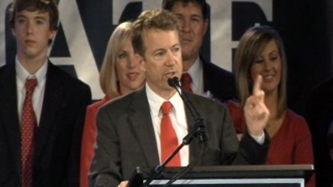 VIDEO: Kentucky's Rand Paul scores first major win of the night for the Tea Party.