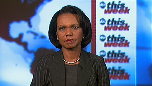 PHOTO: Former Secretary of State Condoleezza Rice is interviewed on "This Week."