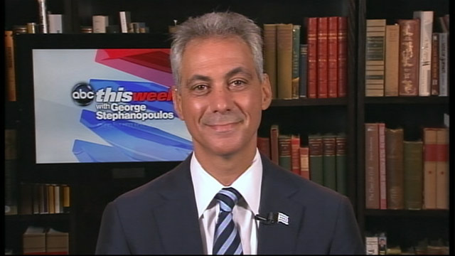 PHOTO: Chicago Mayor and former Obama White House Chief of Staff Rahm Emanuel on "This Week"