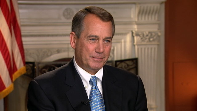 PHOTO: House Speaker John Boehner is interviewed on "This Week."