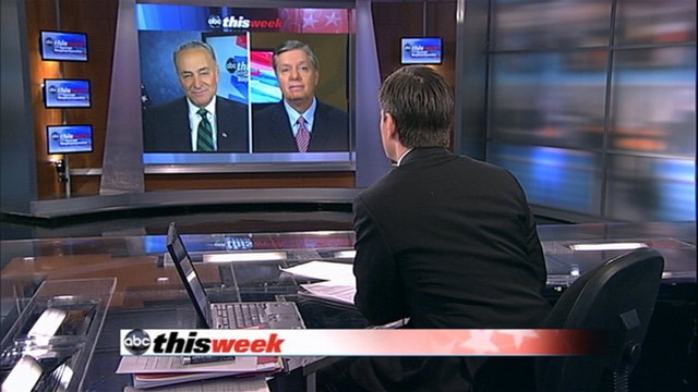 PHOTO: Sen. Lindsey Graham (R-SC) and Sen. Charles Schumer (D-NY) on "This Week"