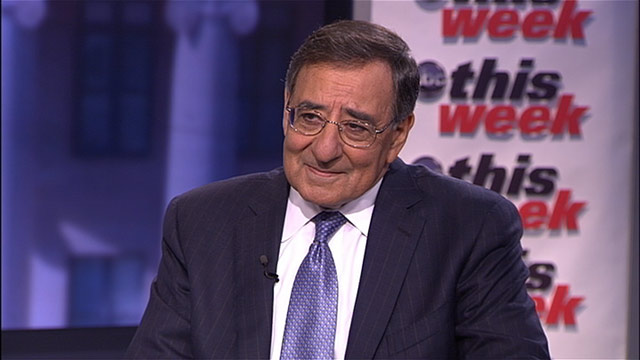 Leon Panetta Interrupted by 'No More War' Chants as He Blasts Trump