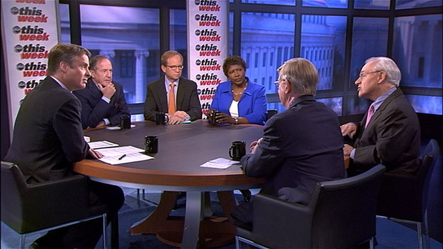 PHOTO: The Roundtable debates the recent June jobs report on This Week Sunday.
