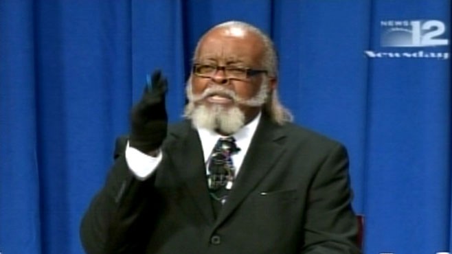 VIDEO: Jimmy McMillan of the Rent 2 is Damn High party appears at gubernatorial debate.