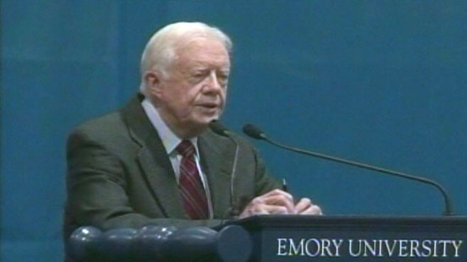 VIDEO: Jimmy Carter cancels book signings after falling ill on a flight to Cleveland.