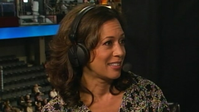 VIDEO: Kamala Harris says she doesnt think about pundits desire for her to run for president.
