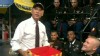 VIDEO: The vice president hands out food to U.S. forces on The Colbert Report.